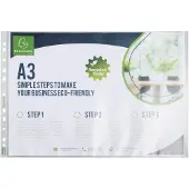 Exacompta 5x Zakje met 10 geperforeerde showtassen in gerecycled PP Forever 9/100e - A3 - Doorschijnend - 6230E