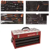 Bahco metalen koffer + inlays gevuld | 1483KHD3RB-FF4
