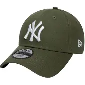 New Era Junior pet 9Forty NY olijfgroen/wit Jongens/Meisjes Katoen Logo