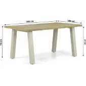Lifestyle Garden Furniture Lifestyle Glasgow dining tuintafel 180 x 100 cm