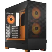 Fractal Design Design Pop Air Rgb Orange Core Tg Gaming Case met helder glasvenster Atx FD-C-POR1A-05