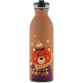 24Bottles Drinkfles 'Urban 500 ml' bruin / geel / donkerlila / rood