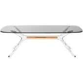 Kartell Blast Tafel 130x80 cm | Smoke-Crystal-Bronze