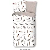 Good Morning dekbedovertrek Feathers - flanel - 140x220