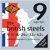 Rotosound BS9 British Steels 9-42 Gauge Electric Guitar Strings