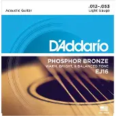 D'Addario EJ16 Phosphor Bronze Light 12-53
