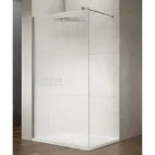 Saniclear Ridge inloopdouche 100x200cm ribbelglas RVS