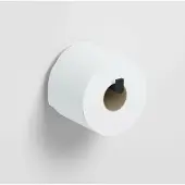 Clou Flat toiletrolhouder recht zwart mat