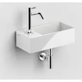Clou New Flush 3 keramische fontein 35cm met kraangat links wit glans