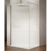 Saniclear Ridge inloopdouche 100x200cm ribbelglas chroom