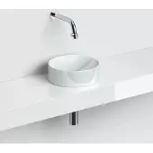 Clou Vale keramische fontein 22cm zonder kraangat wit glans