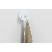 Clou Flat dubbel handdoekhaakje wit mat