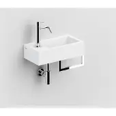 Clou Flush 3 fontein solid surface 36cm links met handdoekhouder wit mat