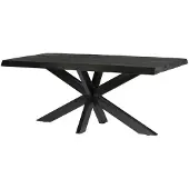 LivingFurn eetkamertafel norris tree 240x100x76 cm mangohout / gecoat staal