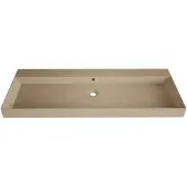 SaniGoods Kolo wastafel 140cm zonder kraangat mat cappuccino