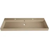 SaniGoods Kolo wastafel 140cm met 2 kraangaten mat cappuccino