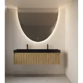 Gliss Design Eos spiegel ronding naar beneden 120x120cm