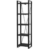 LivingFurn boekenkasten norris 200x55x40 cm mangohout / gecoat staal