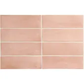 Jabo Premium Koko wandtegel 15x5cm zalm roze mat