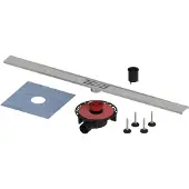 Tece Lineo inkortbare douchegoot 100cm RVS geborsteld