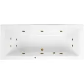 Lambini Designs Cube bubbelbad 190x90cm elektronisch met 6+4+2 hydrojets goud