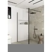Saniclear Redro inloopdouche 80x30x200cm gunmetal - verouderd ijzer