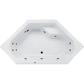 Lambini Designs Venetië bubbelbad 145x145cm elektronisch met 6+4+2 hydrojets zwart