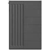 Eastbrook plaat voor paneelradiator met streep 40x60cm antraciet