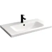 Sanicare Q18 keramische wastafel 80cm met kraangat wit glans