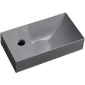 Sapho Piccolino fontein beton kraangat links 31x17cm grijs