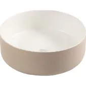 Differnz Mira waskom rond 36x12cm beige/wit