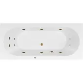 Lambini Designs Round bubbelbad 170x75cm elektronisch met 6+4+2 hydrojets goud