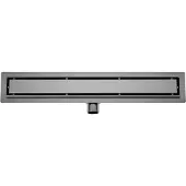 Mueller Ferro douchegoot met tegelrooster en flens 80x7cm gunmetal