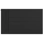 Eastbrook plaat voor paneelradiator met streep 100x60cm zwart mat