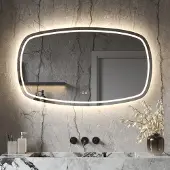 HiPP Design Phantom Deens ovale spiegel met verlichting en verwarming 120x70cm