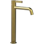 Sapho Iconic wastafelkraan met gebogen uitloop 31cm goud mat
