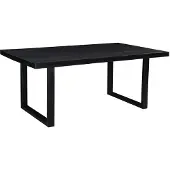 LivingFurn Kala eettafel U-poot 180x90cm mangohout zwart