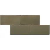 Terre d'Azur Terre-Spatula wandtegel 10x20cm donkergroen