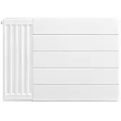 Eastbrook plaat voor paneelradiator met streep 70x50cm wit glans