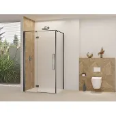 Van Rijn ST07 douchedeur met helder glas 90x200cm geborsteld gun metal