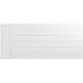 Eastbrook plaat voor paneelradiator met streep 140x60cm wit glans