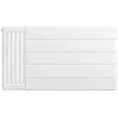 Eastbrook plaat voor paneelradiator met streep 90x50cm wit glans