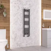 Eastbrook Wendover handdoekradiator 30x120cm 392W antraciet mat