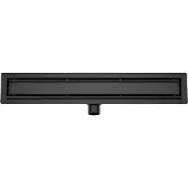 Mueller Black douchegoot met tegelrooster en flens 80x7cm mat zwart