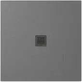 Polysan Treneca douchebak 90x90cm grijs mat