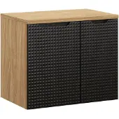 Comad Luxor Black badmeubel 70cm met 2 deuren en wastafelblad