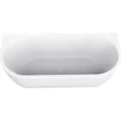 Mueller Relax half vrijstaand bad 180x80cm met waste mat wit