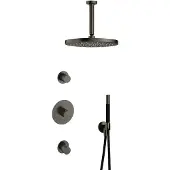 Hotbath Cobber ADS20 inbouw regendouche met 20cm hoofddouche en plafondarm verouderd ijzer