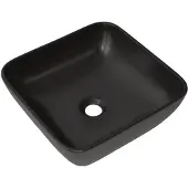 Sanicare Quattro keramische waskom 40x40cm zwart mat