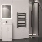 Eastbrook Wendover handdoekradiator 50x80cm 310W gunmetal geborsteld